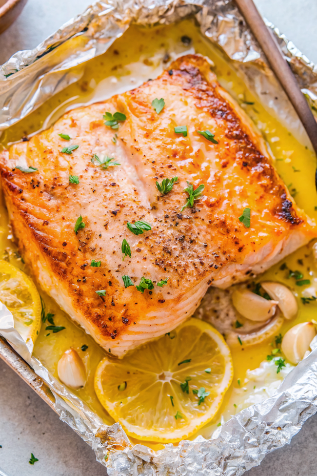 Sheet Pan Lemon Garlic Butter Salmon