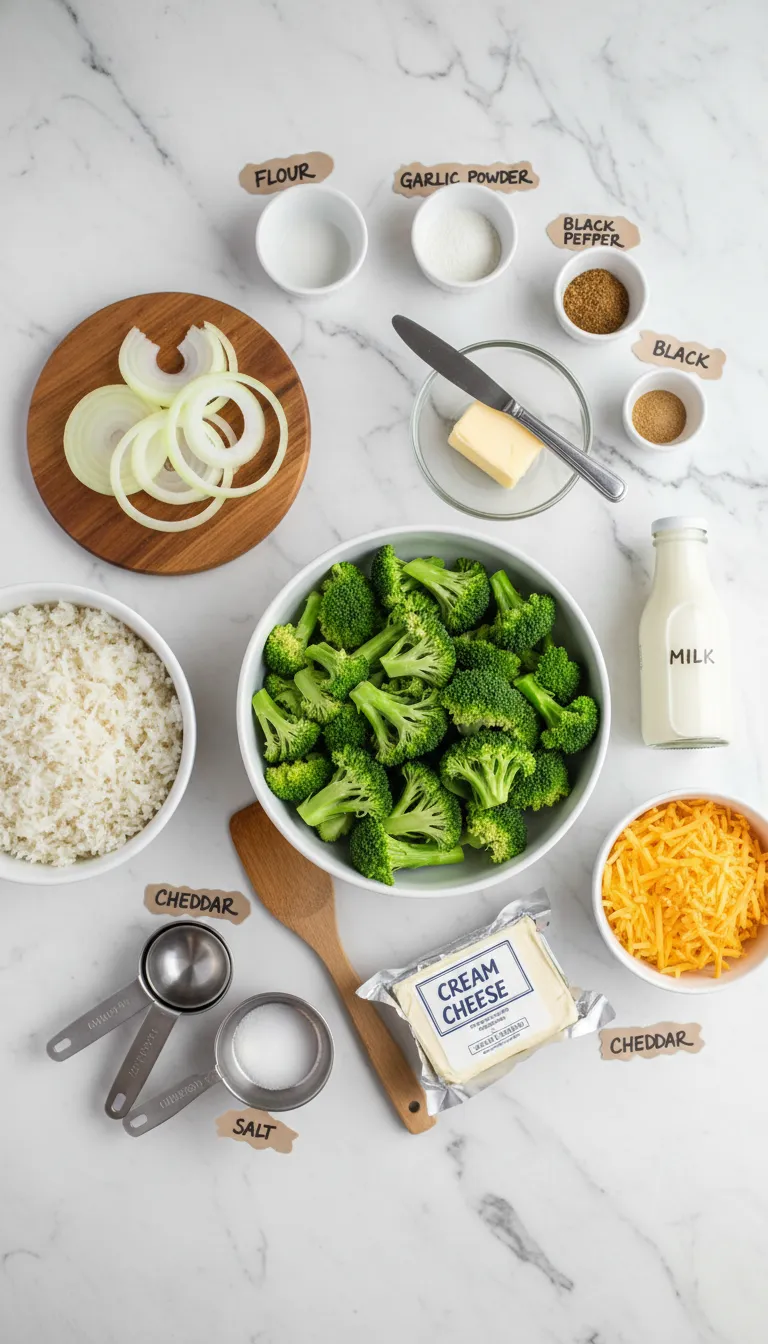 Broccoli Rice Casserole Ingredients