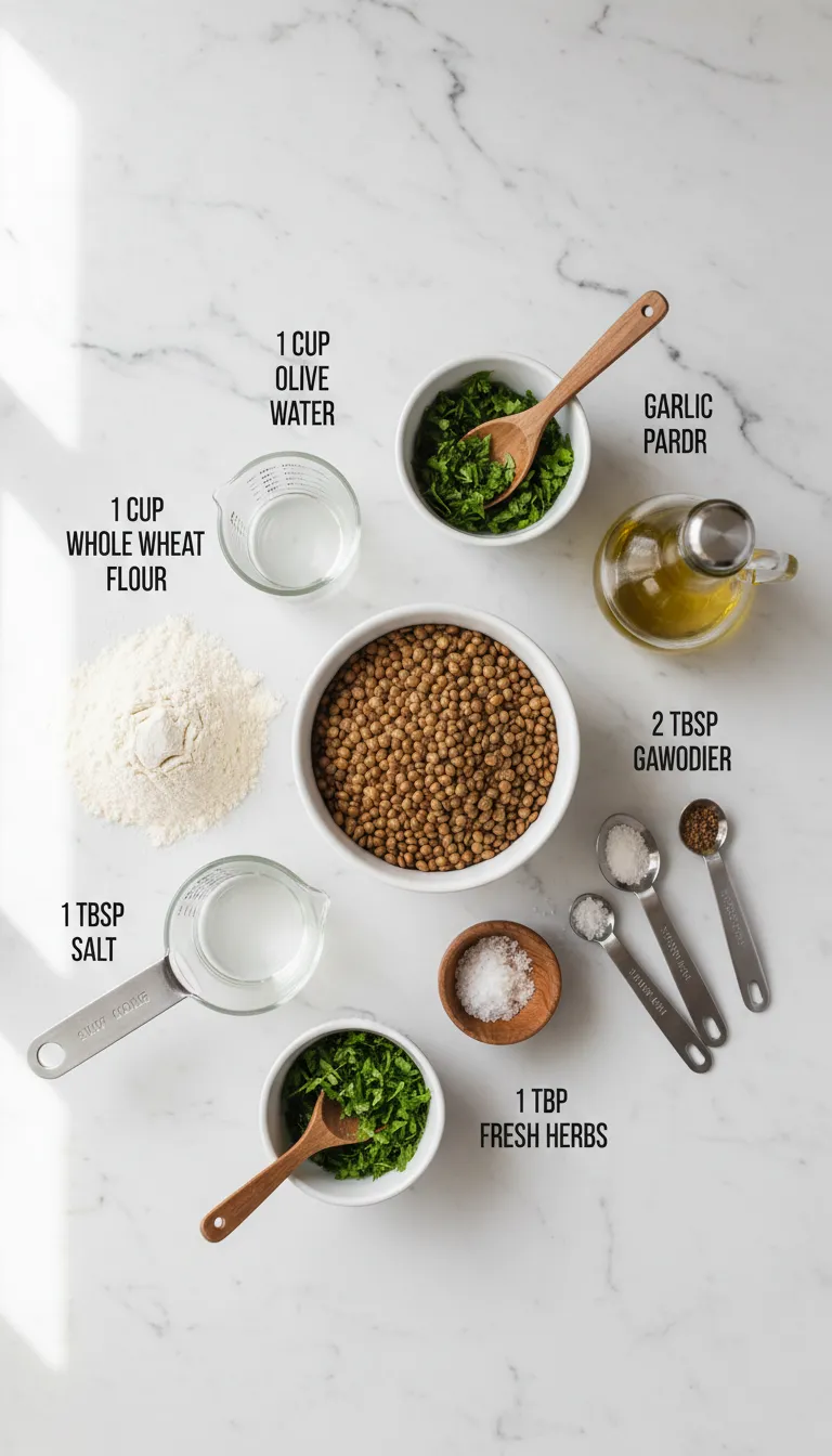 Easy Lentil and Herb Flatbreads Ingredients
