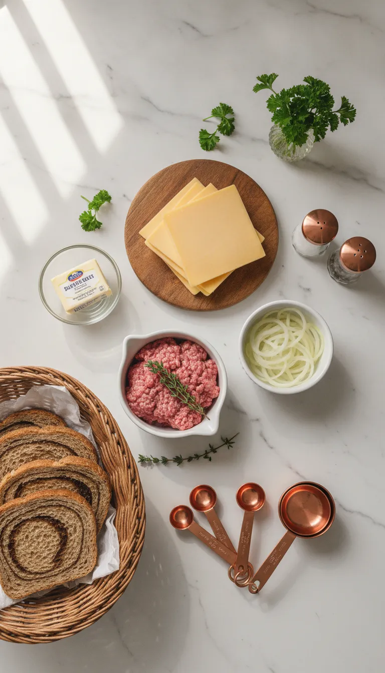 Grilled Cheese Patty Melt Ingredients