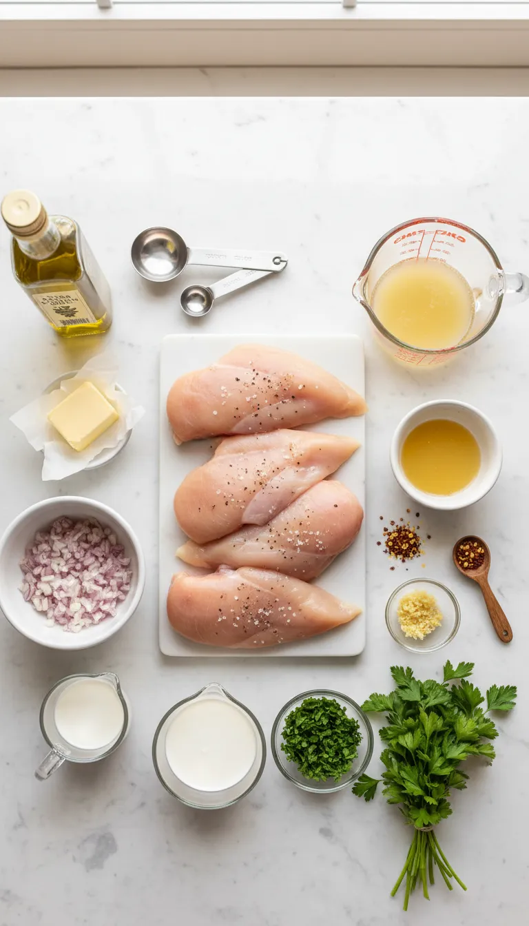 One Skillet Lemon Garlic Chicken Ingredients