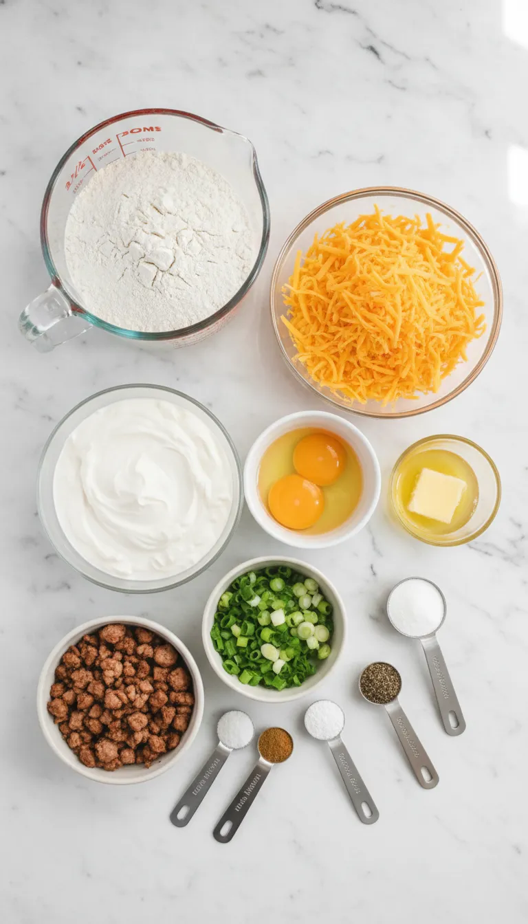 Protein Breakfast Biscuits (Sausage Cheddar) Ingredients