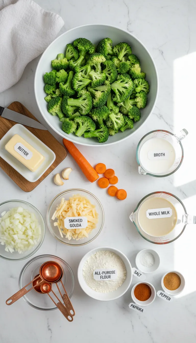 Smoked Gouda Broccoli Soup Ingredients