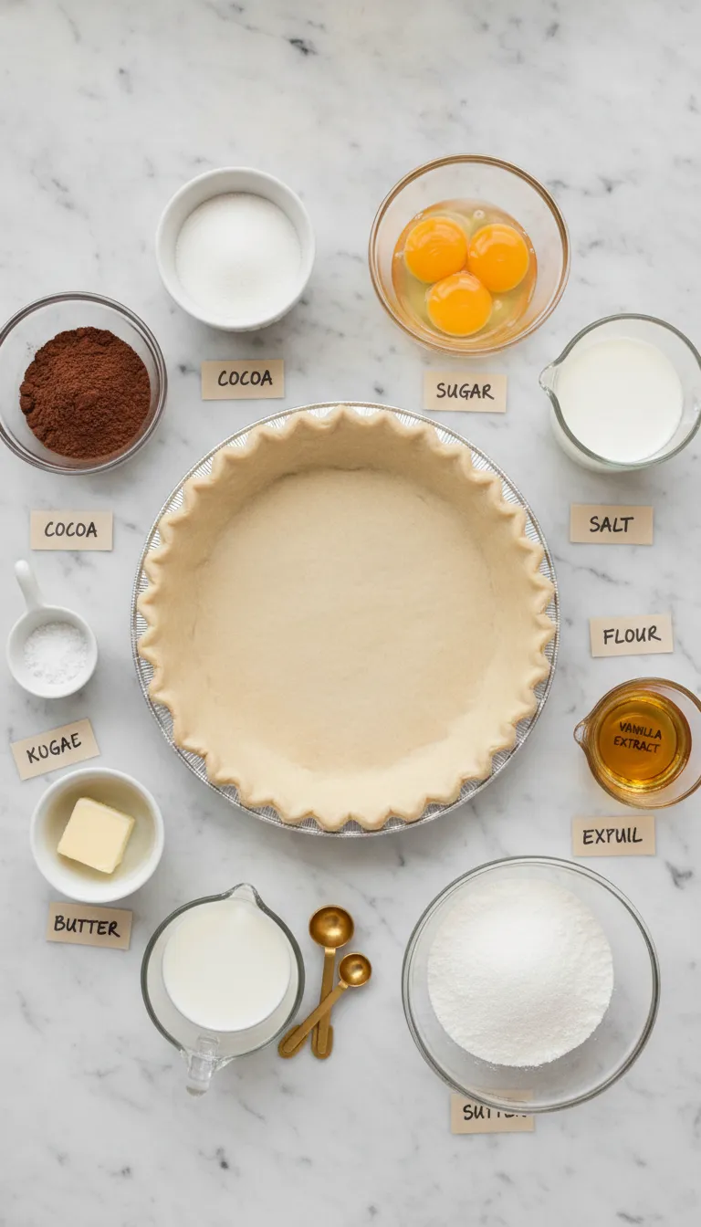 Grandma's chocolate pie Ingredients