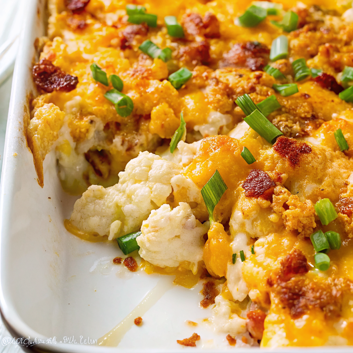 Cauliflower Casserole (Cheesy Loaded Recipe)