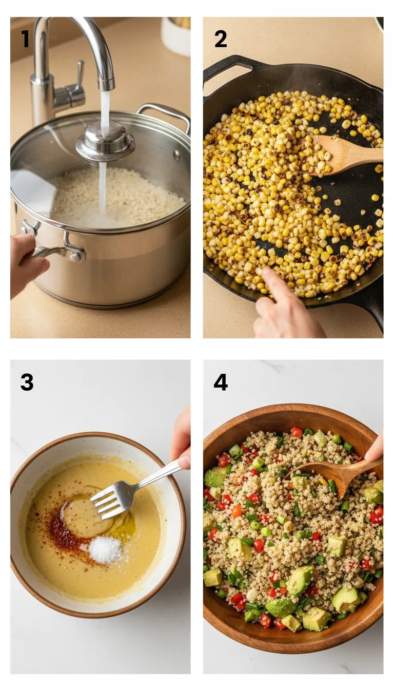 Mexican Street Corn Quinoa Salad Step-by-Step