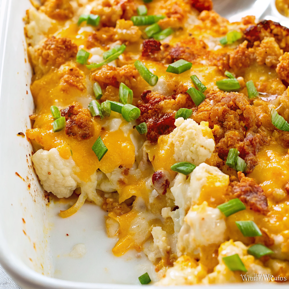 Cauliflower Casserole (Cheesy Loaded Recipe)