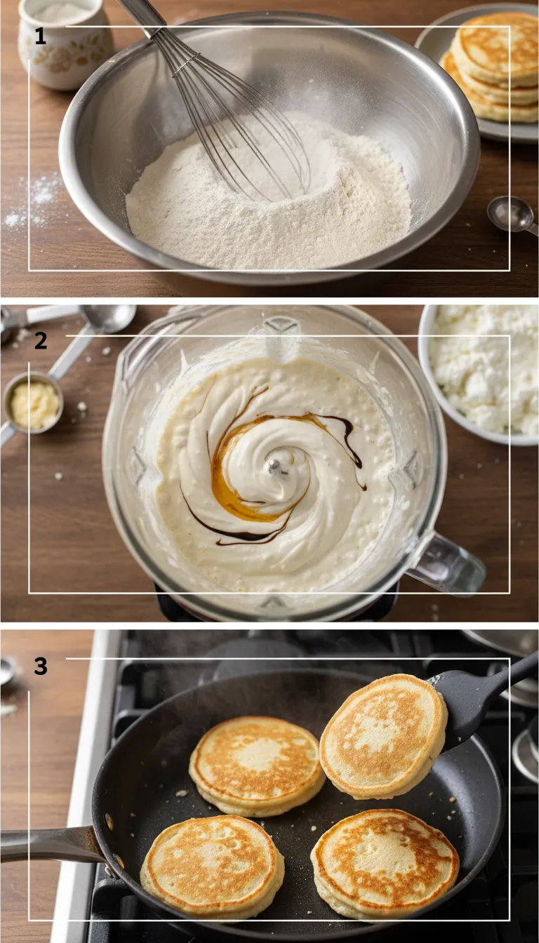 Cottage Cheese Pancakes Step-by-Step