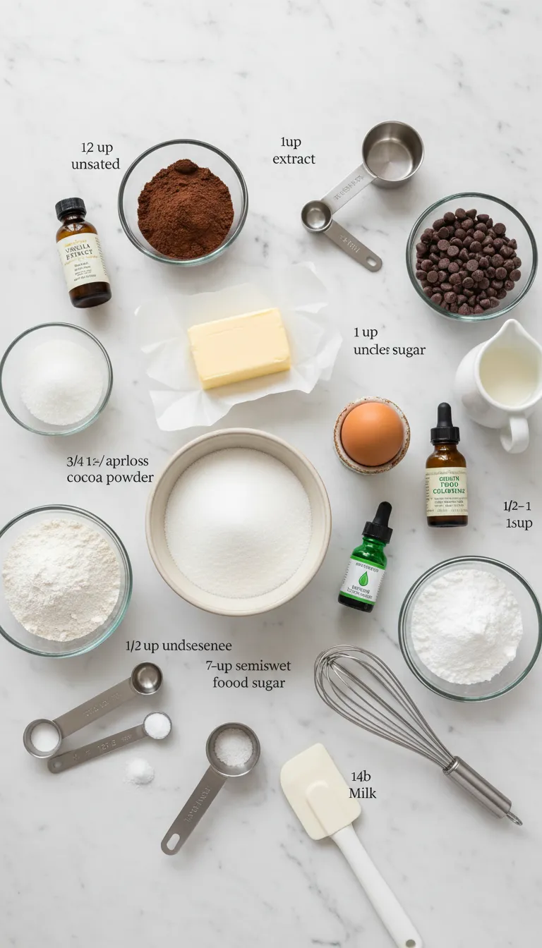 Chocolate Mint Cookies Ingredients
