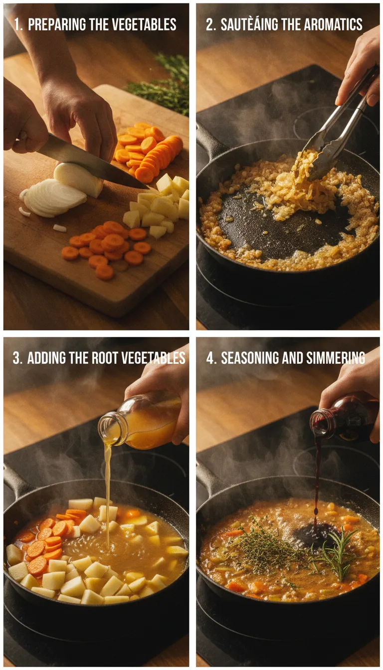 Irish Vegetarian Stew Step by Step