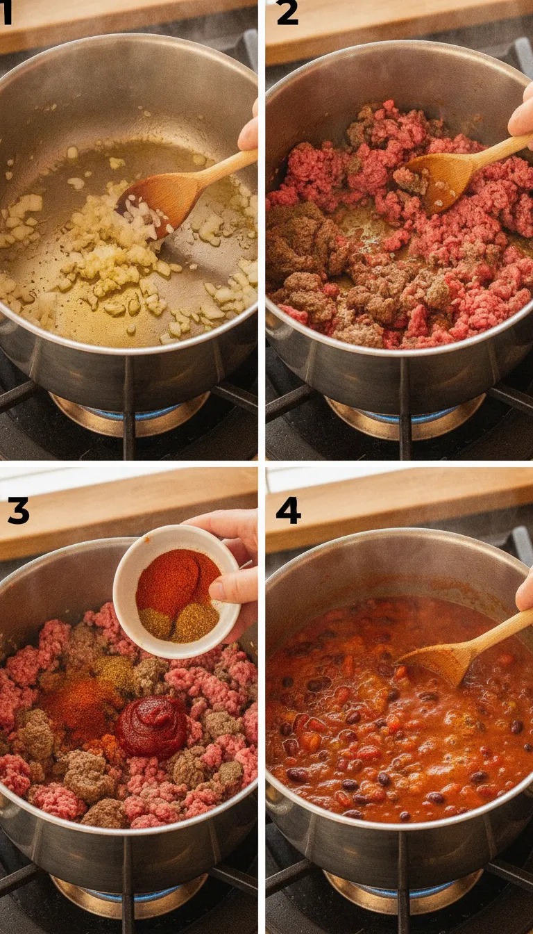 Best Ground Beef Stovetop Chili Step-by-Step