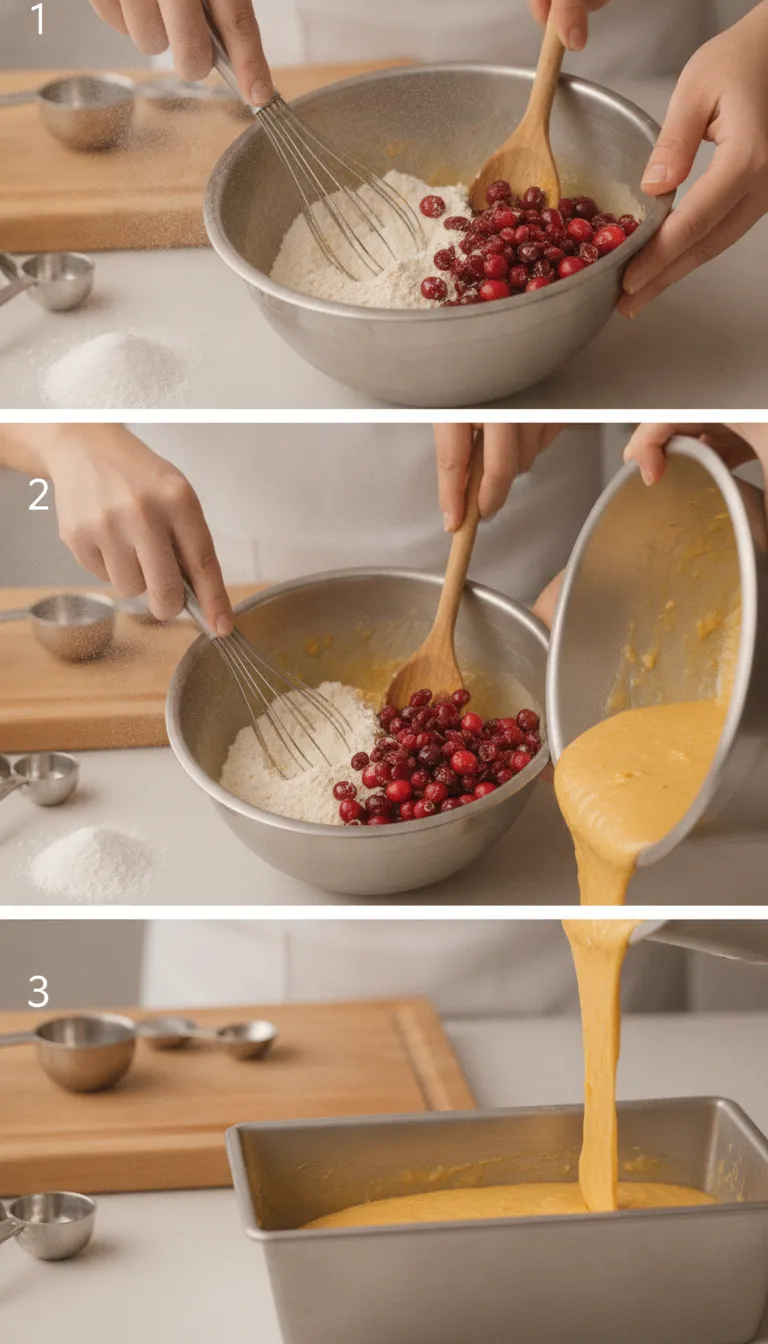 Easy Orange Cranberry Bread Step by Step