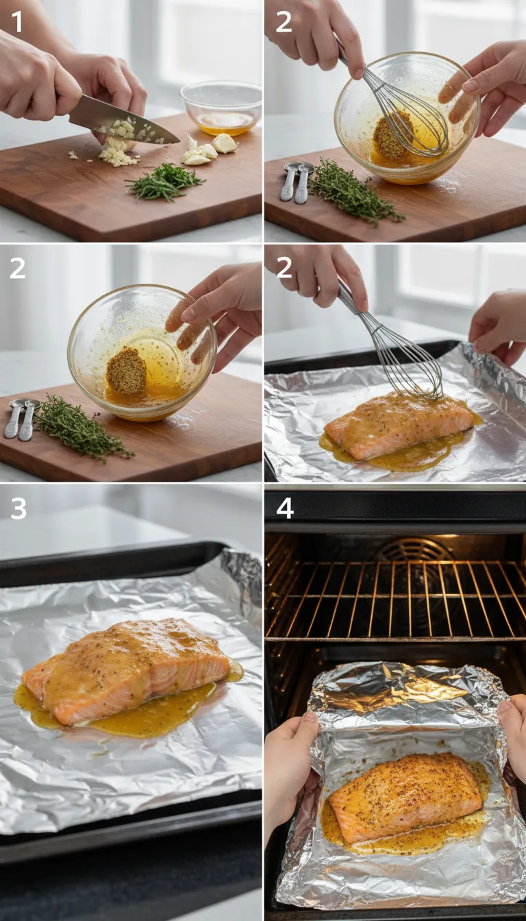 Honey Garlic Salmon Step-by-Step