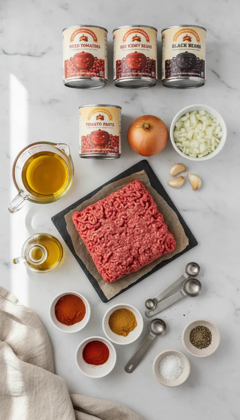 Best Ground Beef Stovetop Chili Ingredients