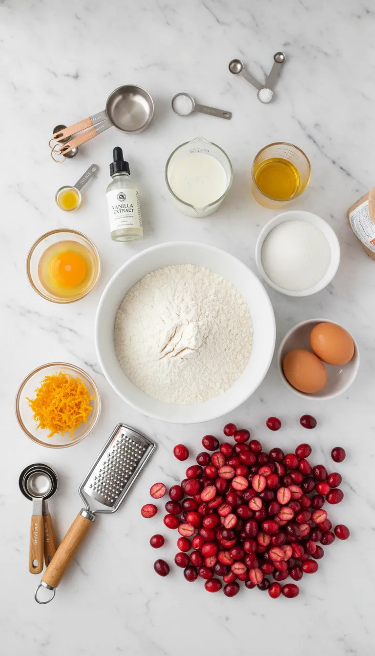 Easy Orange Cranberry Bread Ingredients