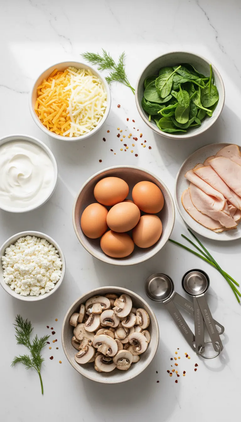 Fluffy High-Protein Egg Bites Ingredients