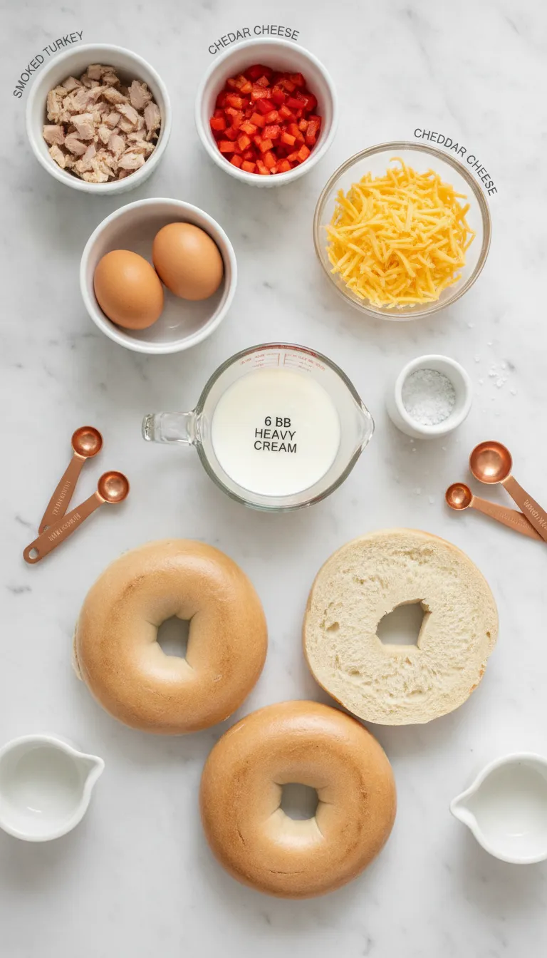 Quiche Stuffed Bagels Ingredients