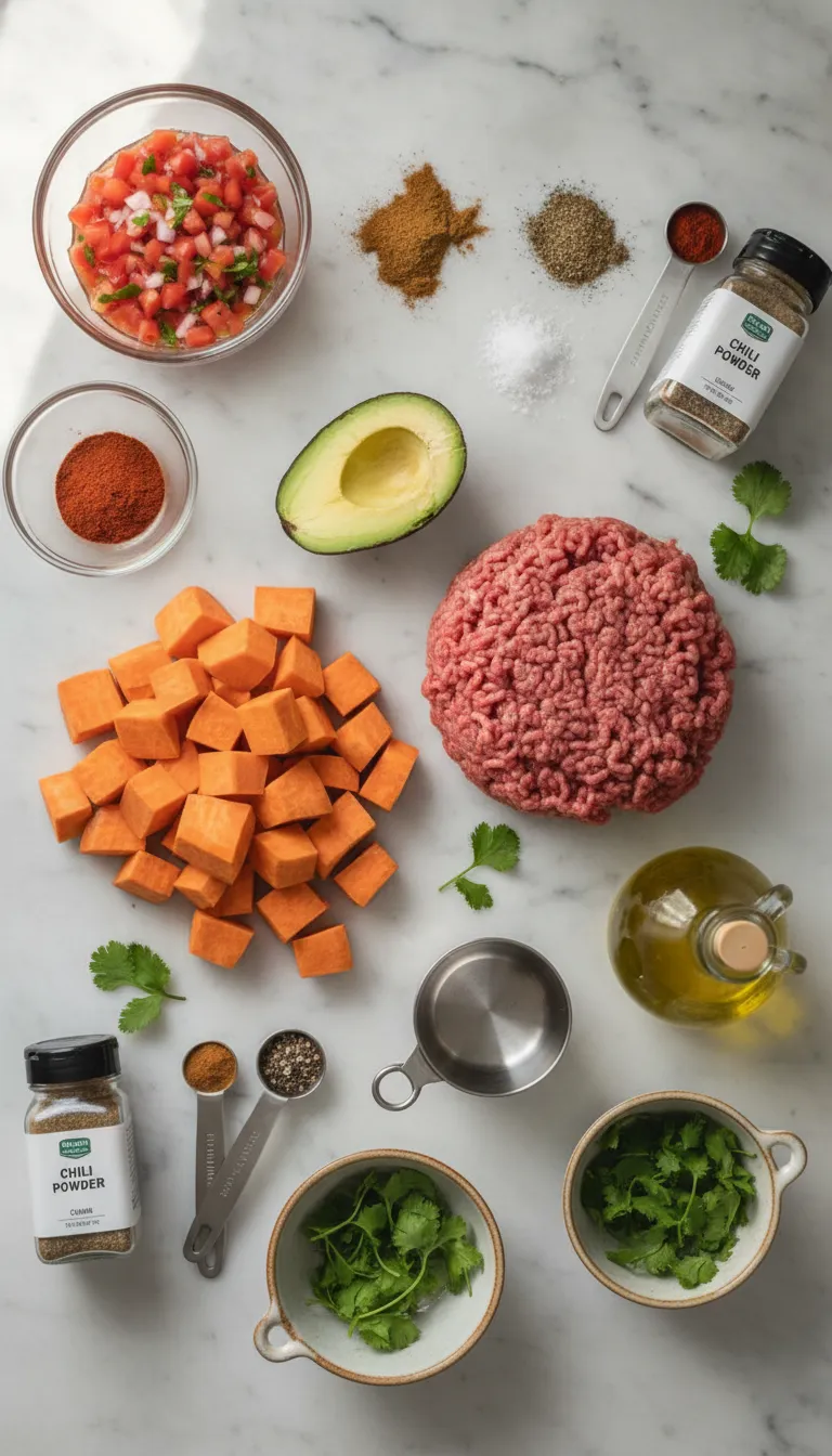 Sweet Potato Taco Bowl Ingredients