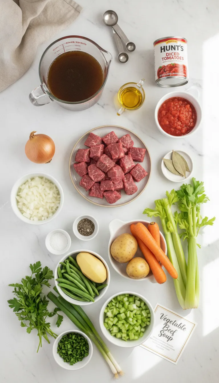 Vegetable Beef Soup Recipe Ingredients