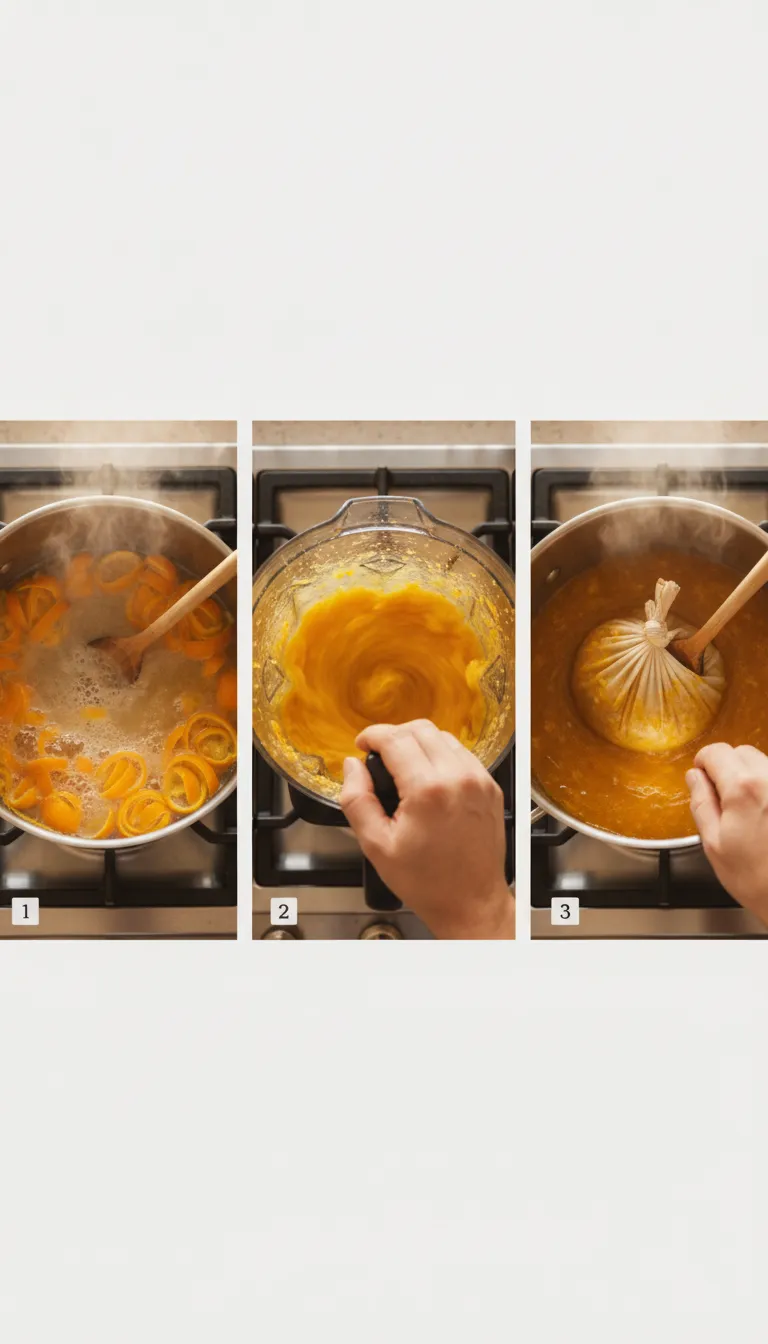 Orange Jam Recipe Step-by-Step Process