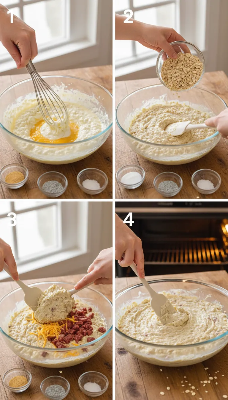 High Protein Cottage Cheese & Egg Breakfast Bars Step-by-Step