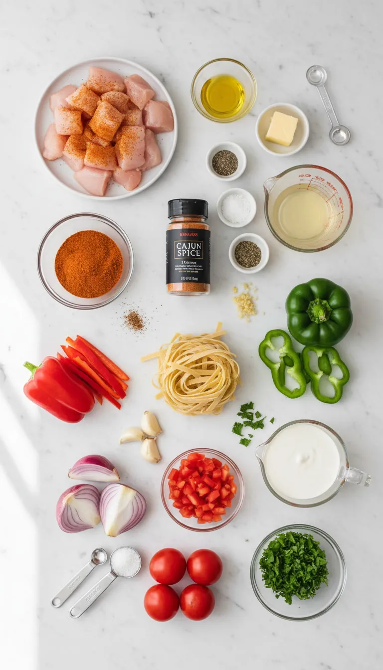 Cajun Chicken Pasta Ingredients