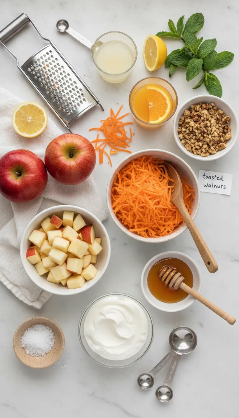 Crunchy Apple Carrot Salad Ingredients