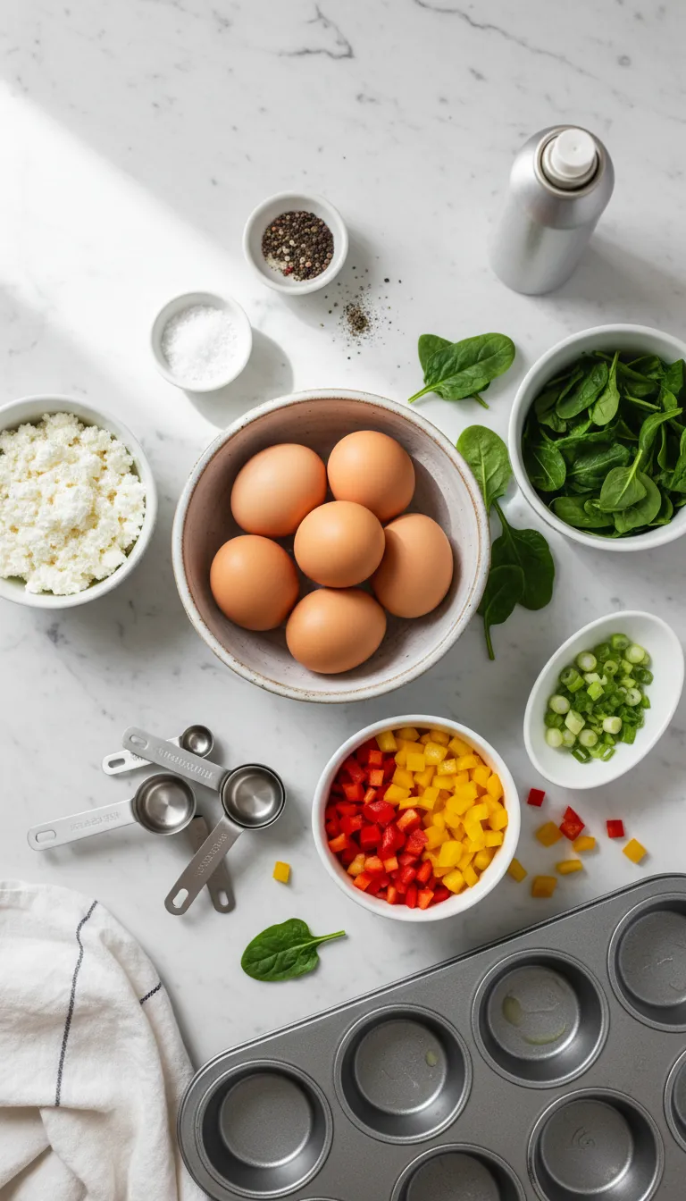 Fluffy Cottage Cheese Egg Muffins Ingredients