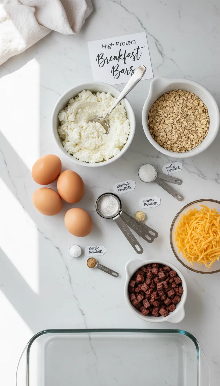 High Protein Cottage Cheese & Egg Breakfast Bars Ingredients
